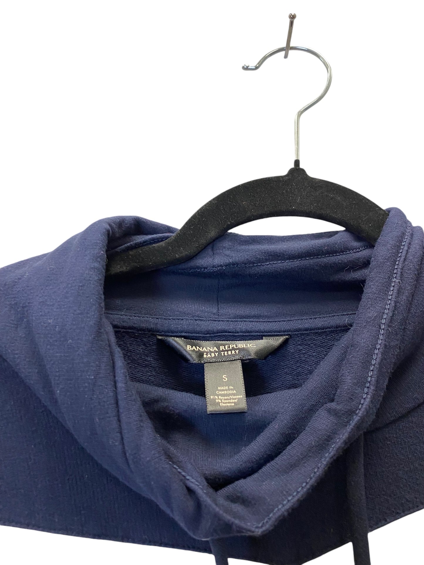 Sweatshirt Collar By Banana Republic In Blue & White, Size: S