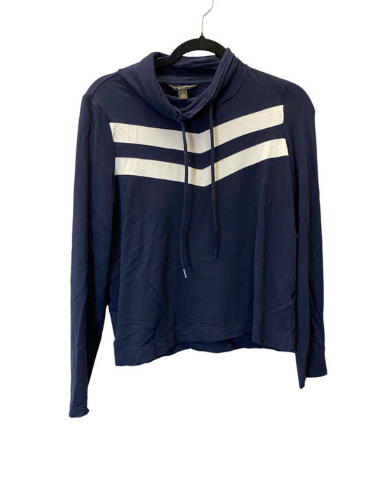 Sweatshirt Collar By Banana Republic In Blue & White, Size: S