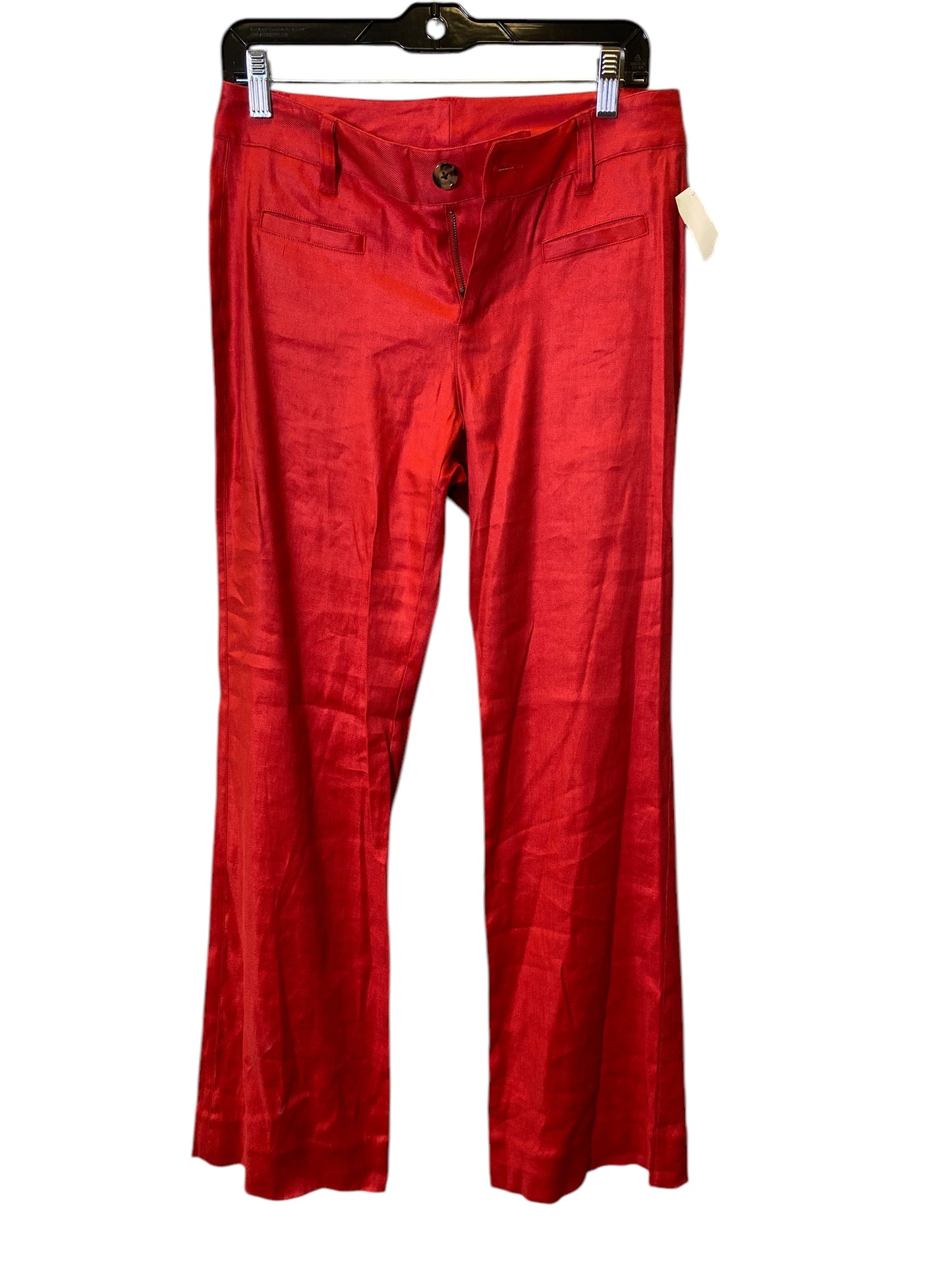 Pants Linen By Cabi In Red, Size: 4