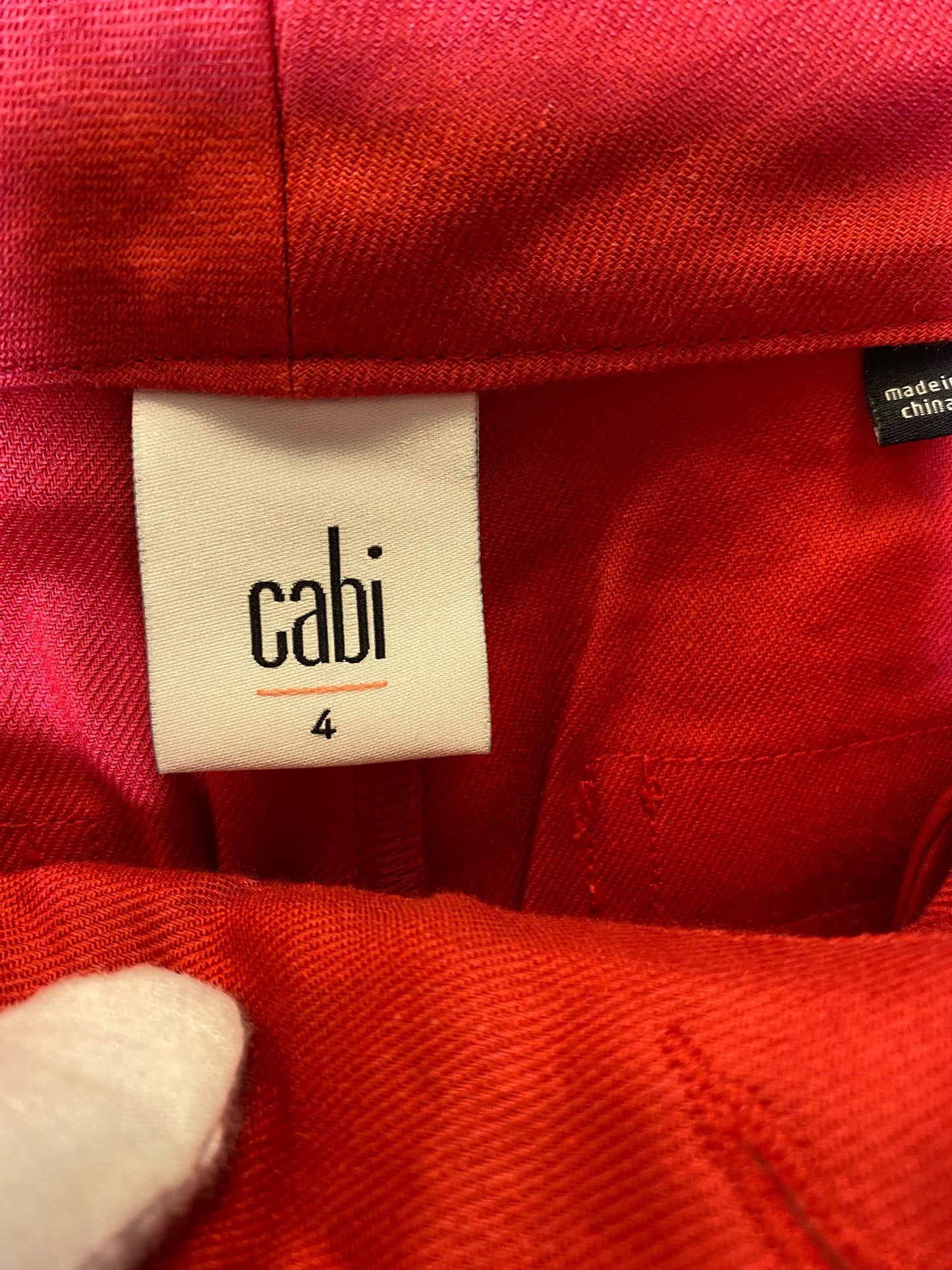 Pants Linen By Cabi In Red, Size: 4