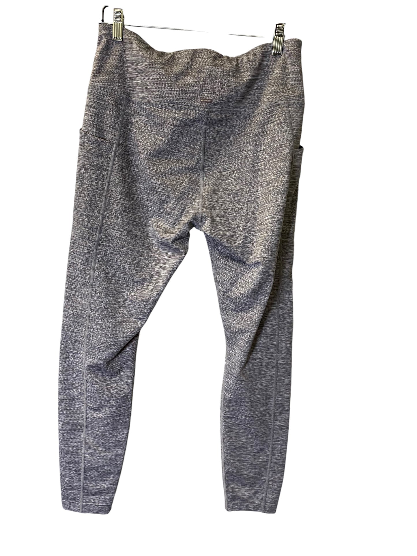 Athletic Leggings By Mondetta In Grey, Size: L