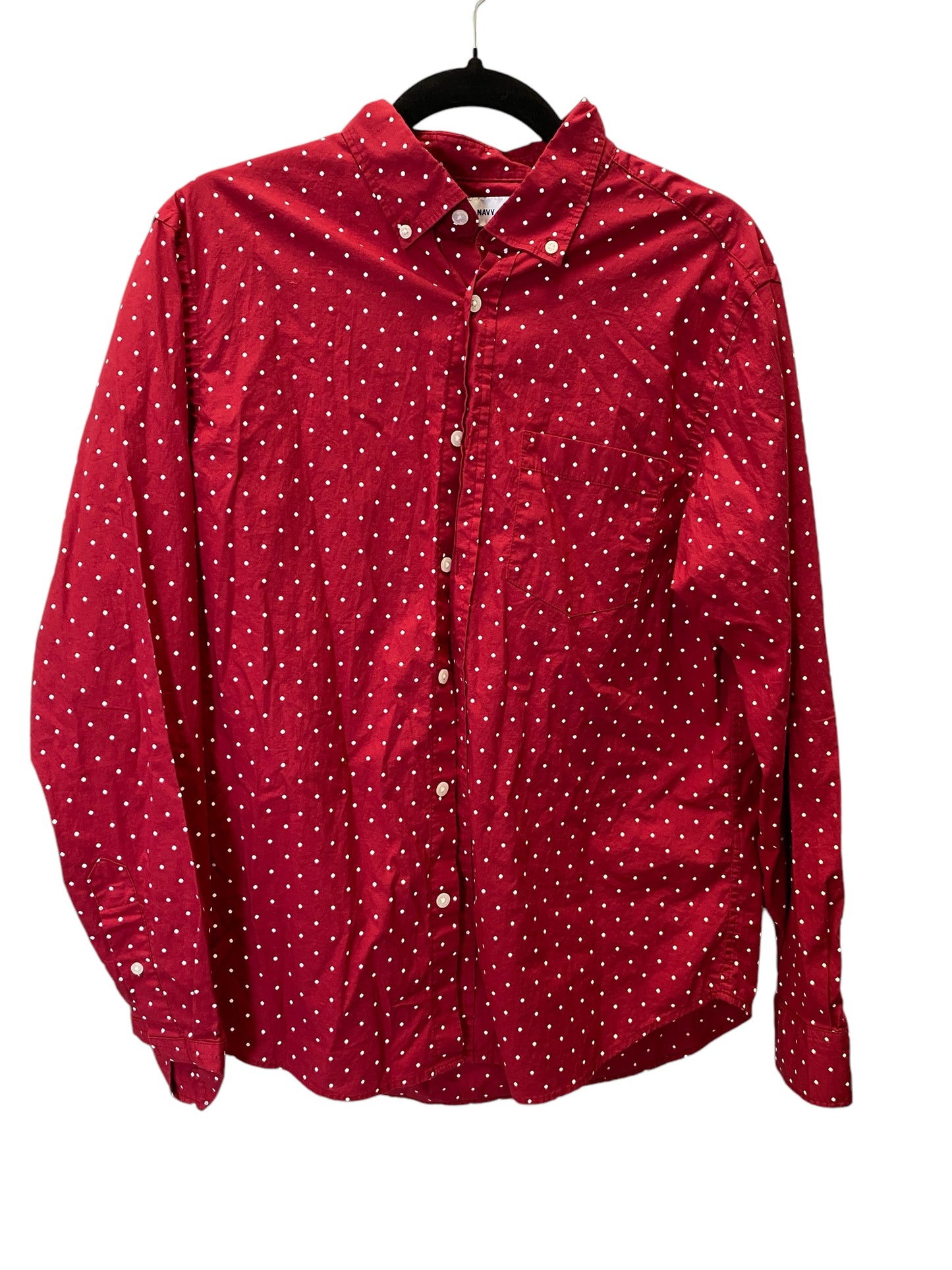 BLOUSE LS OLD NAVY in POLKADOT PATTERN, Size: M