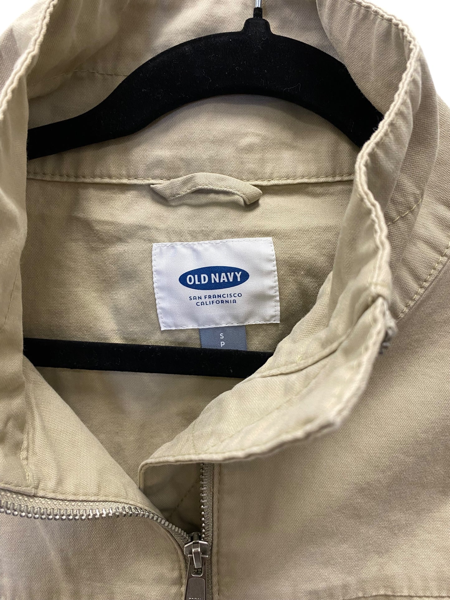 Jacket Denim By Old Navy In Beige, Size: S