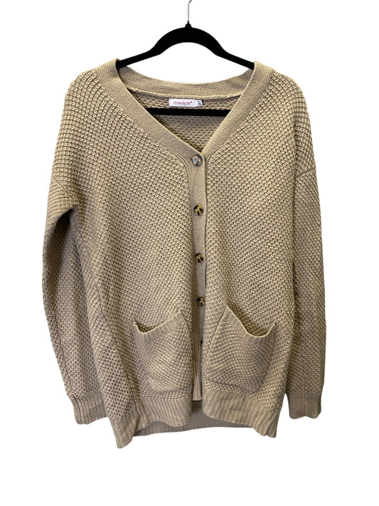 SWEATER CARDIGAN SHOEDAZZLE in BEIGE, Size: XL