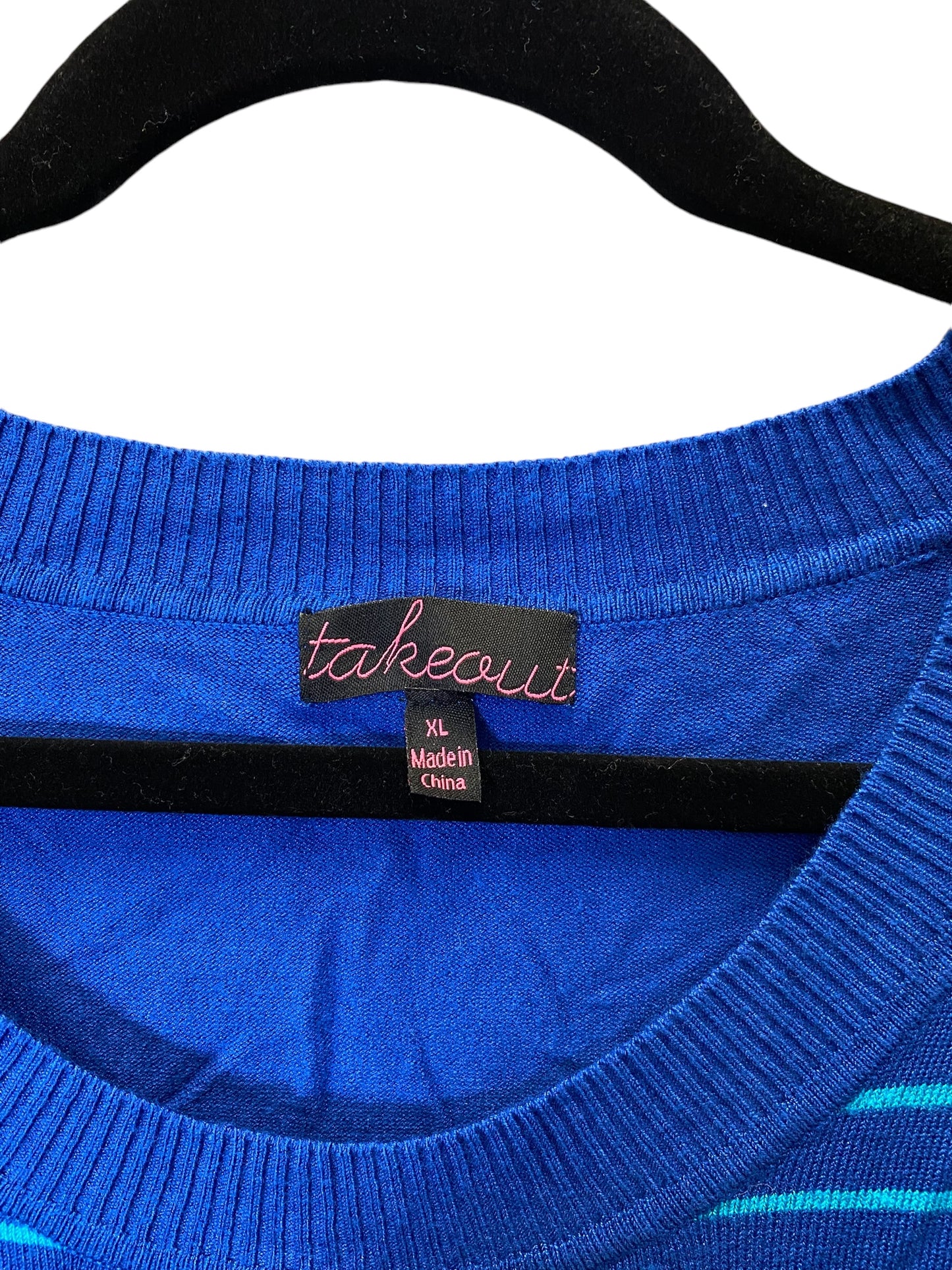 Sweater By Takeout In Blue, Size: Xl