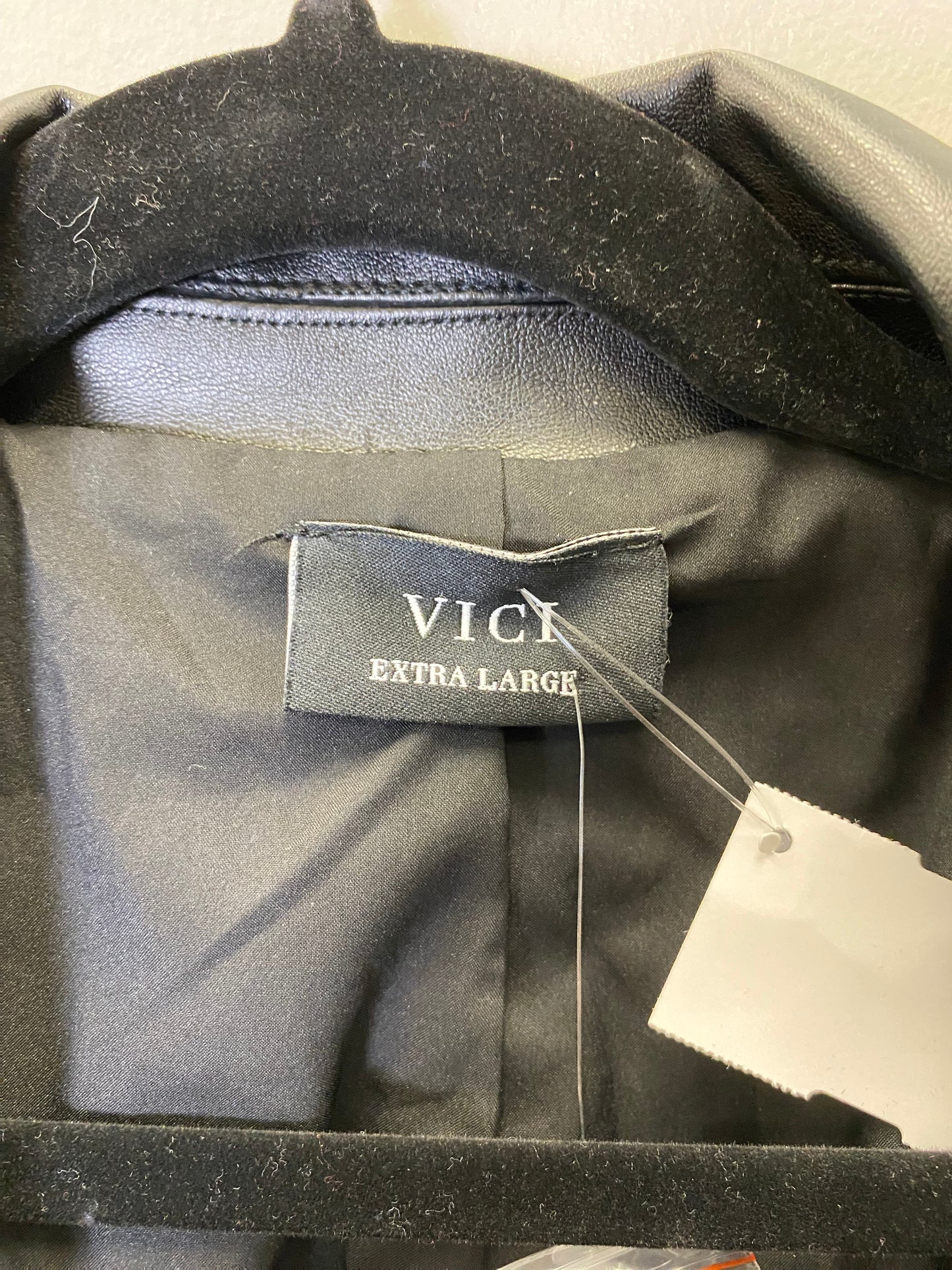 Jacket Leather By Vici In Black, Size: Xl