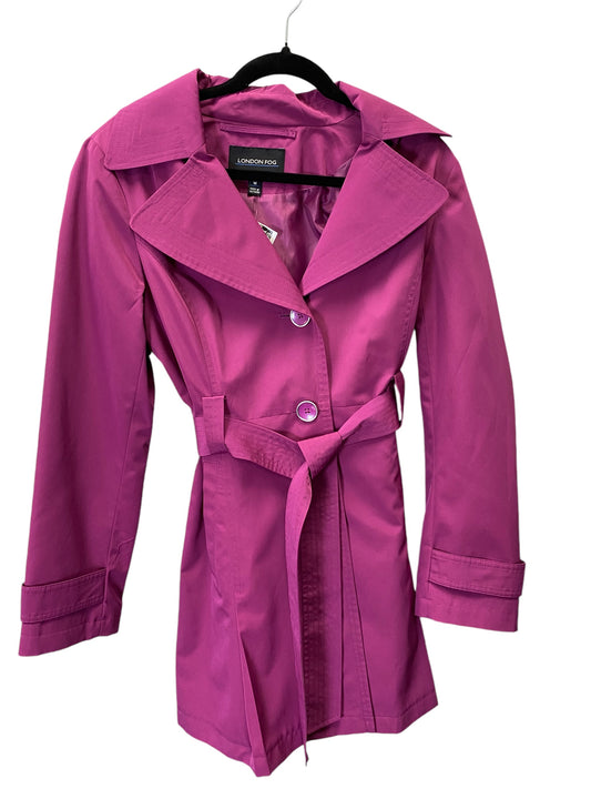 Coat Trench Coat By London Fog In Purple, Size: M