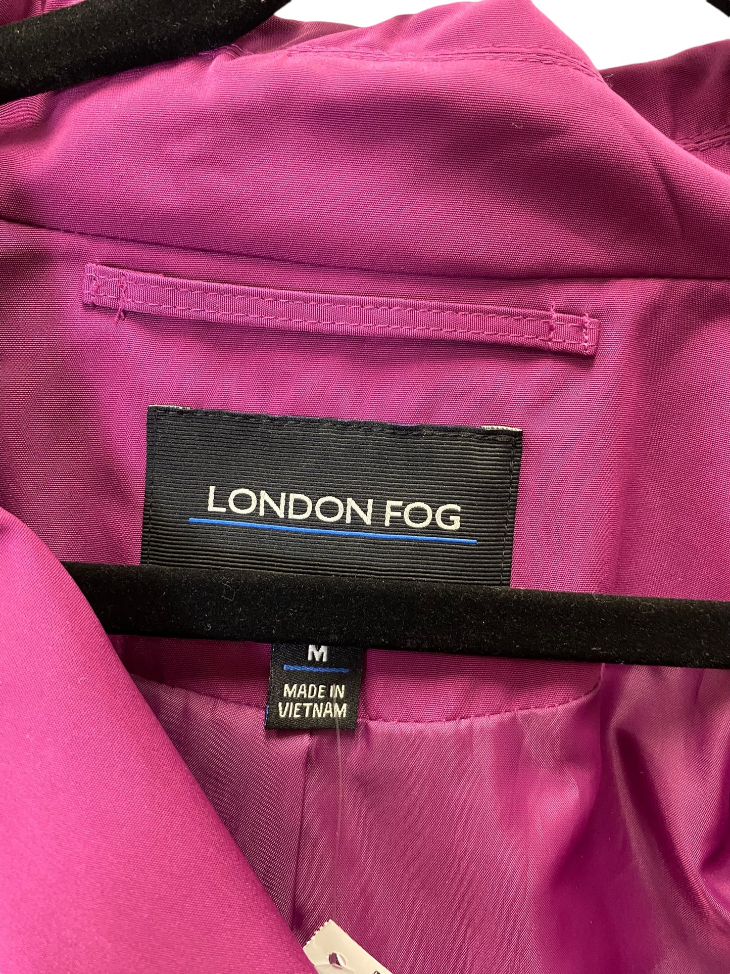 Coat Trench Coat By London Fog In Purple, Size: M