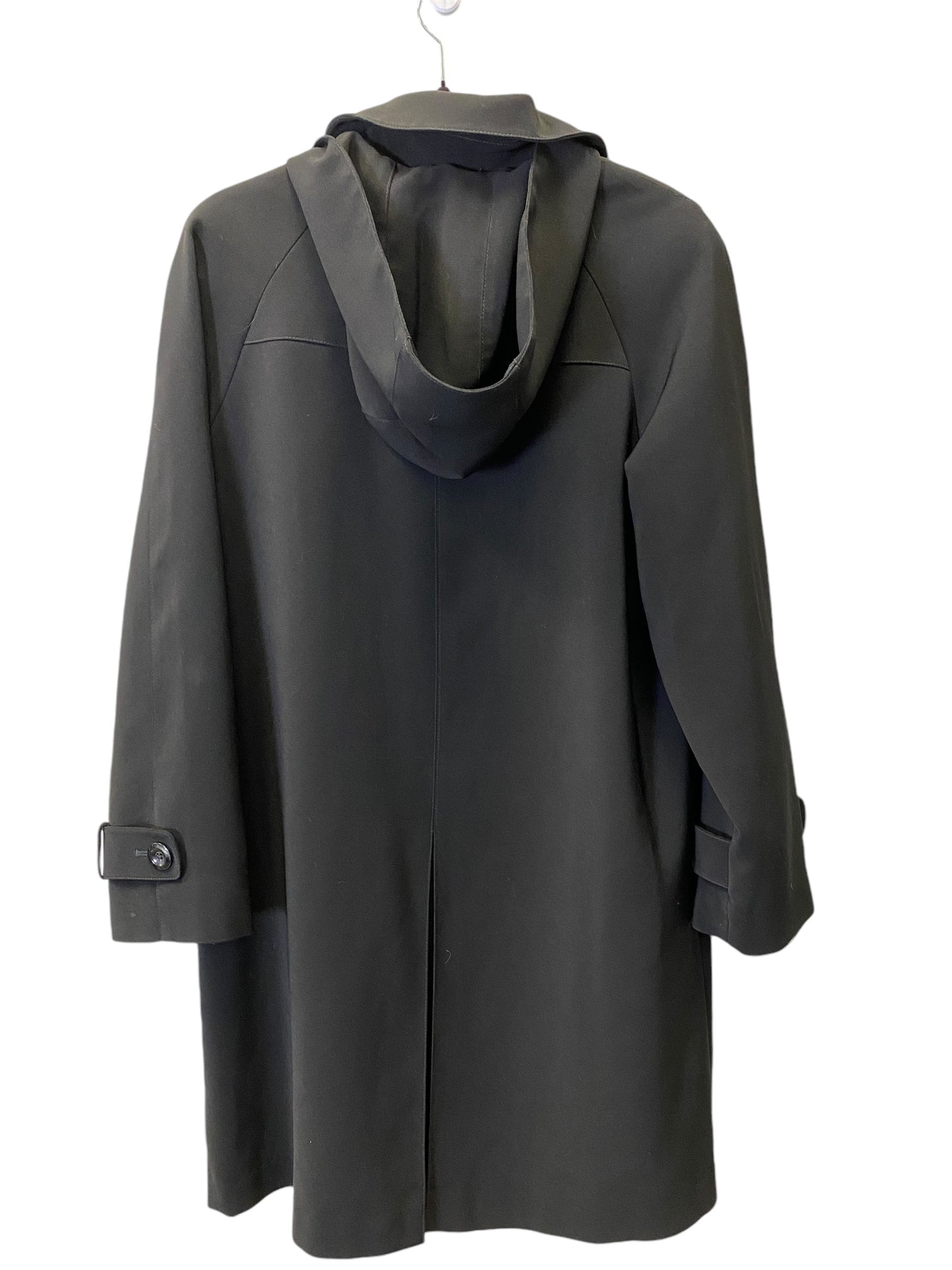 Coat Trench Coat By Gallery In Black, Size: S