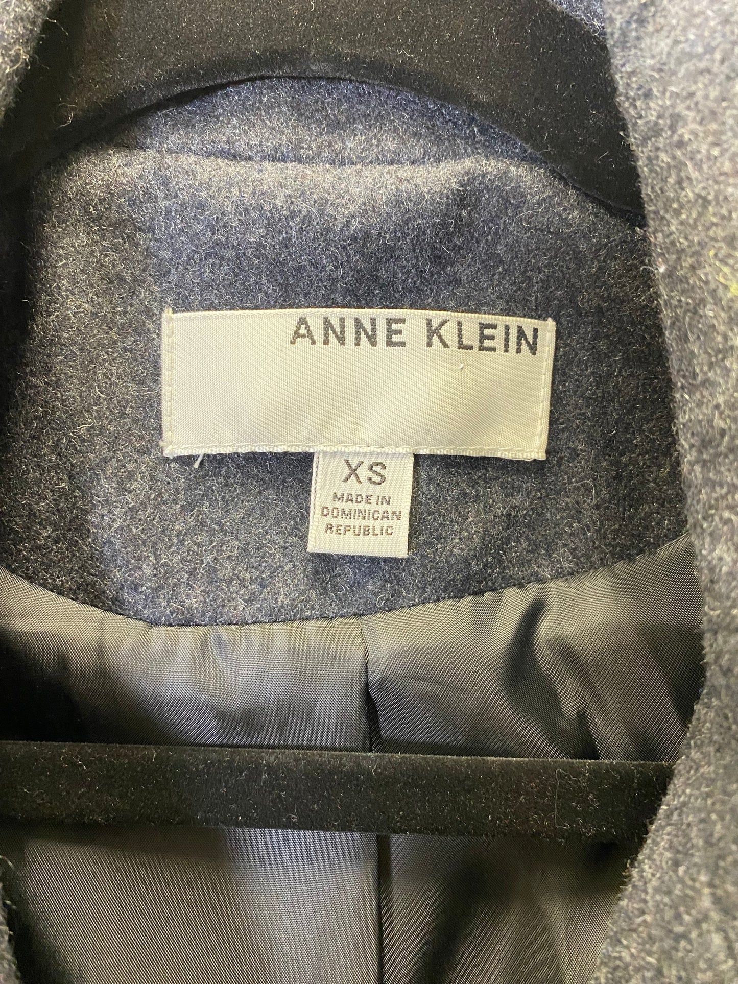 Coat Wool By Anne Klein In Grey, Size: Xs