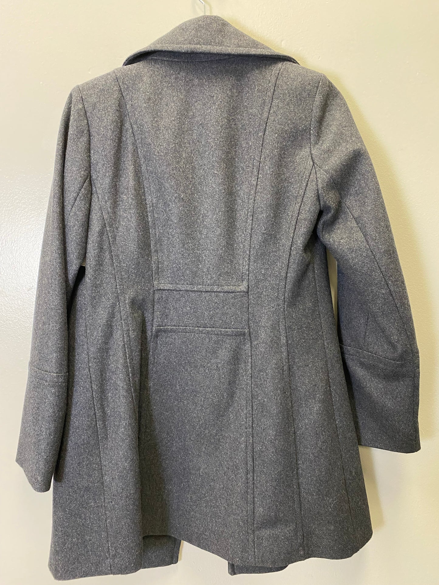 Coat Wool By Anne Klein In Grey, Size: Xs