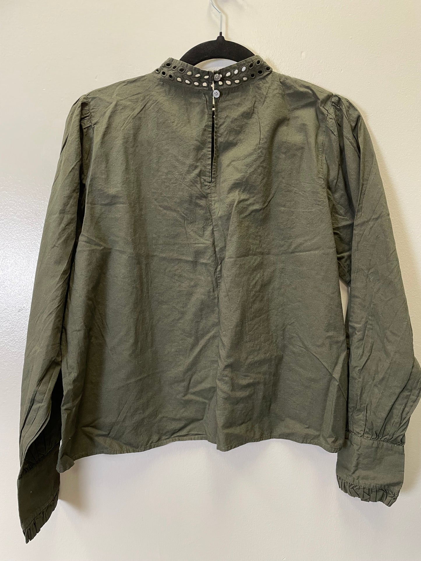 Top Long Sleeve By Loft In Green, Size: M