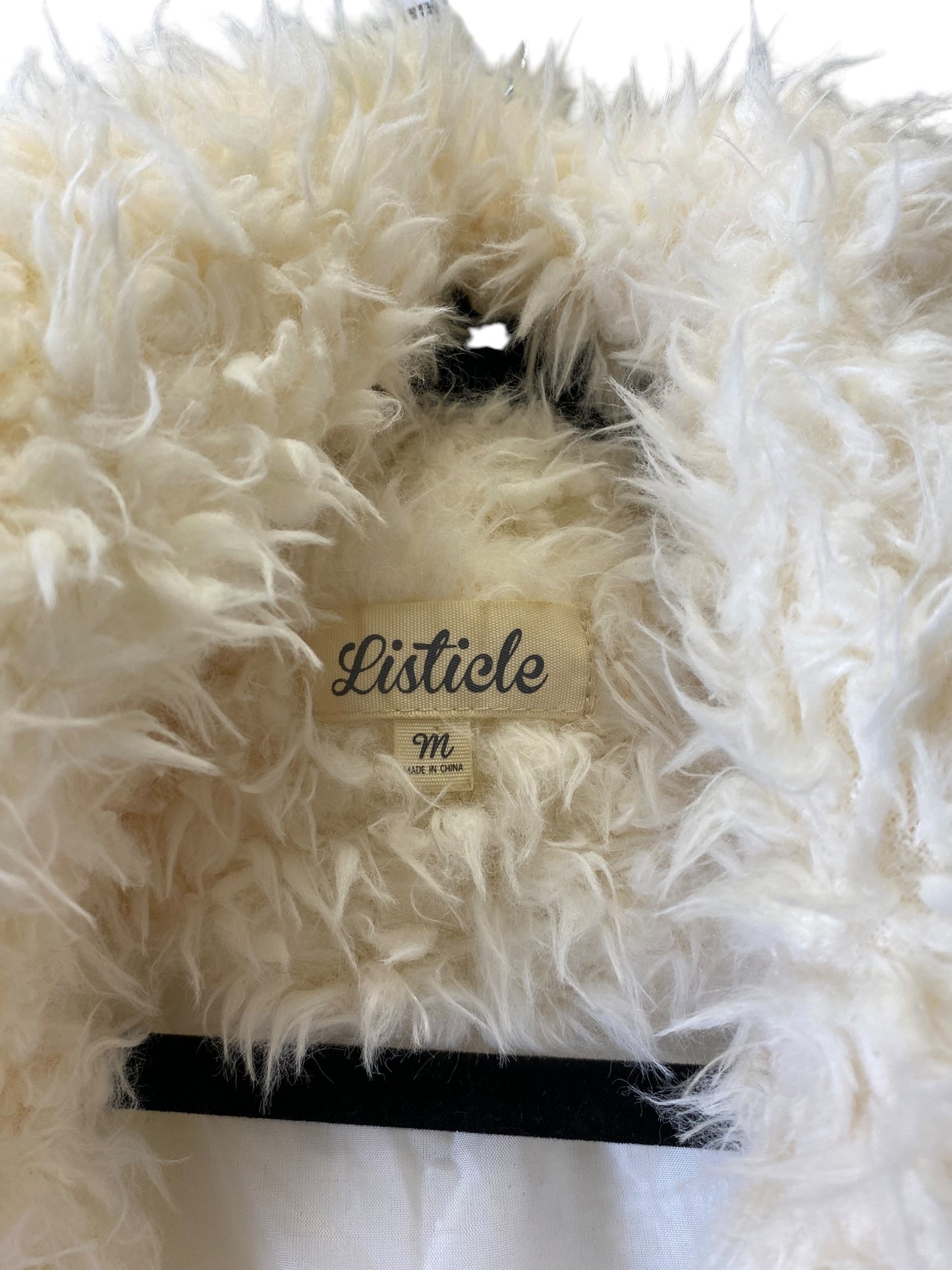 Vest Faux Fur & Sherpa By Listicle In Cream, Size: M