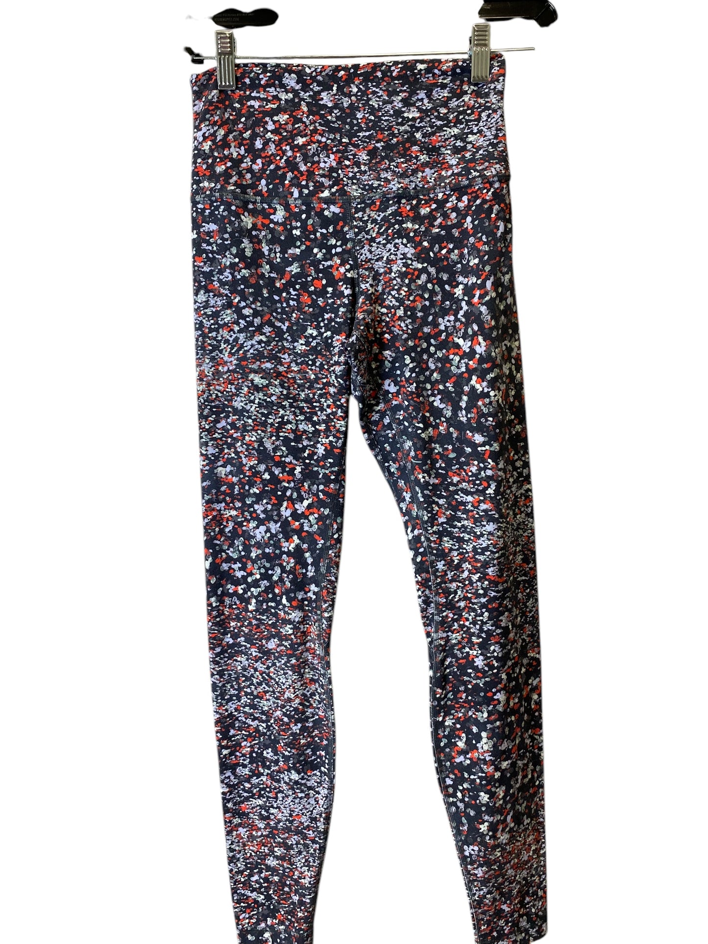 Athletic Leggings By Lululemon In Grey & Red, Size: S