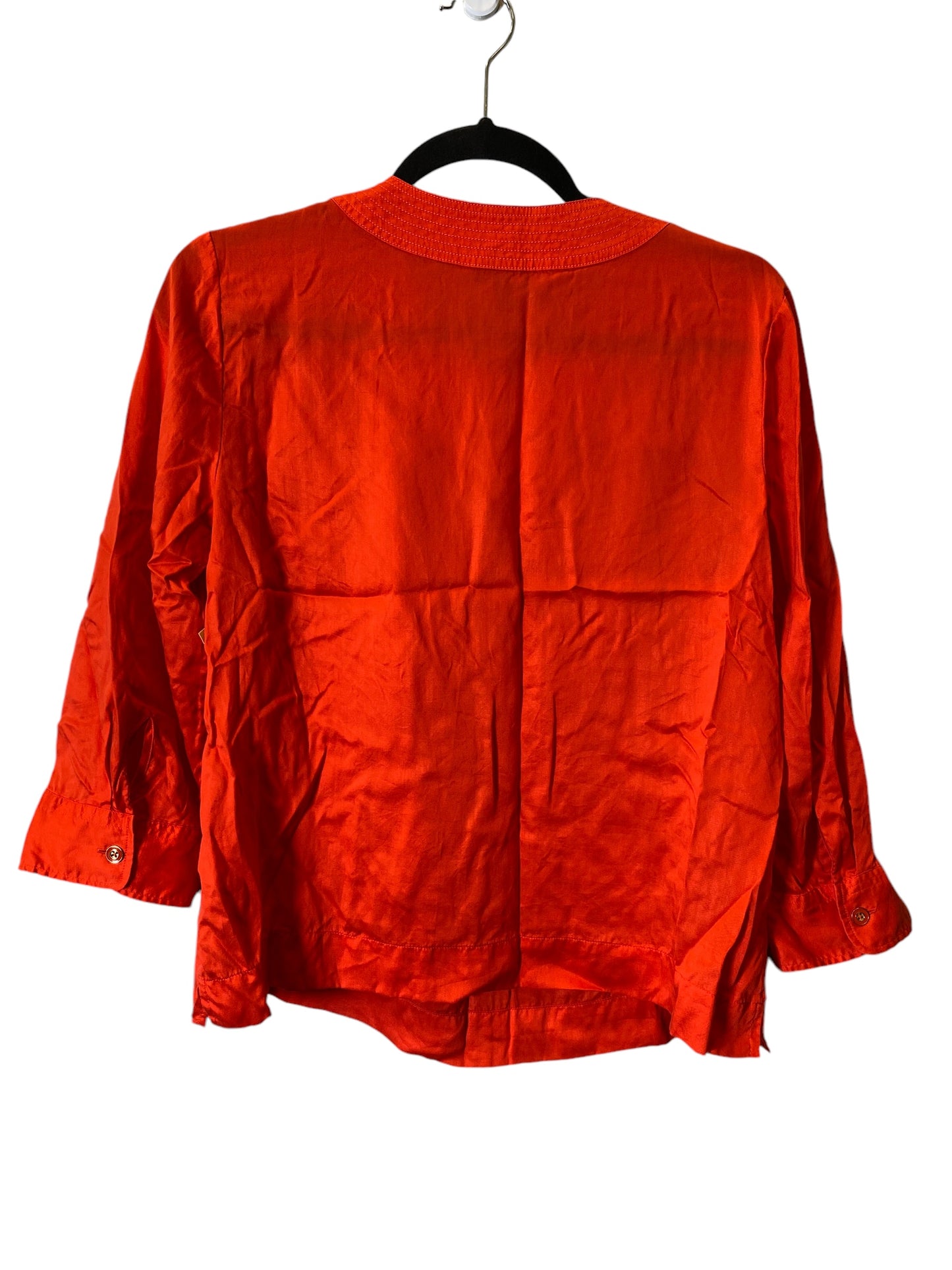 Top Long Sleeve By Talbots In Red, Size: M