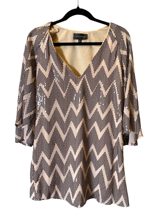 Top 3/4 Sleeve By Corey Lynn Calter In Gold & Pink, Size: Xs