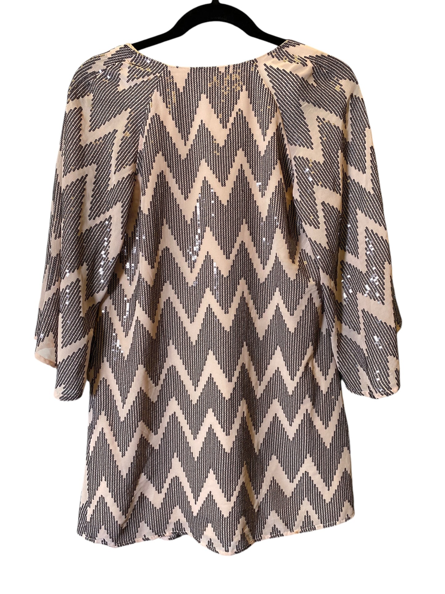 Top 3/4 Sleeve By Corey Lynn Calter In Gold & Pink, Size: Xs