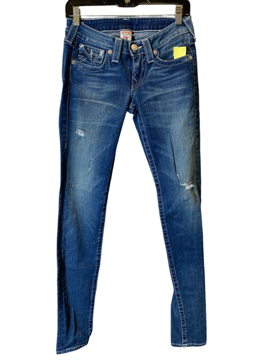 Jeans Skinny By True Religion In Blue, Size: 6