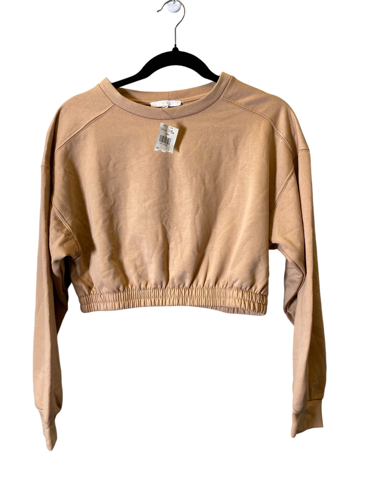 Athletic Sweatshirt Crewneck By Iris In Beige, Size: M