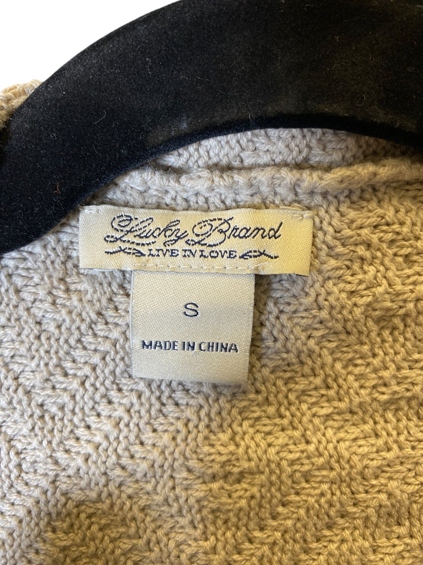 Cardigan By Lucky Brand In Beige, Size: S