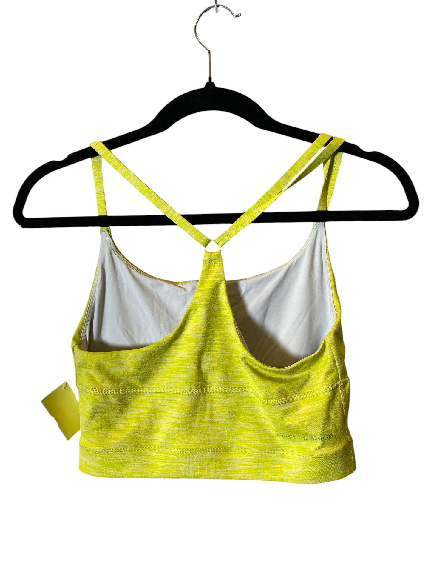 Athletic Bra By Outdoor Voices In Chartreuse, Size: S