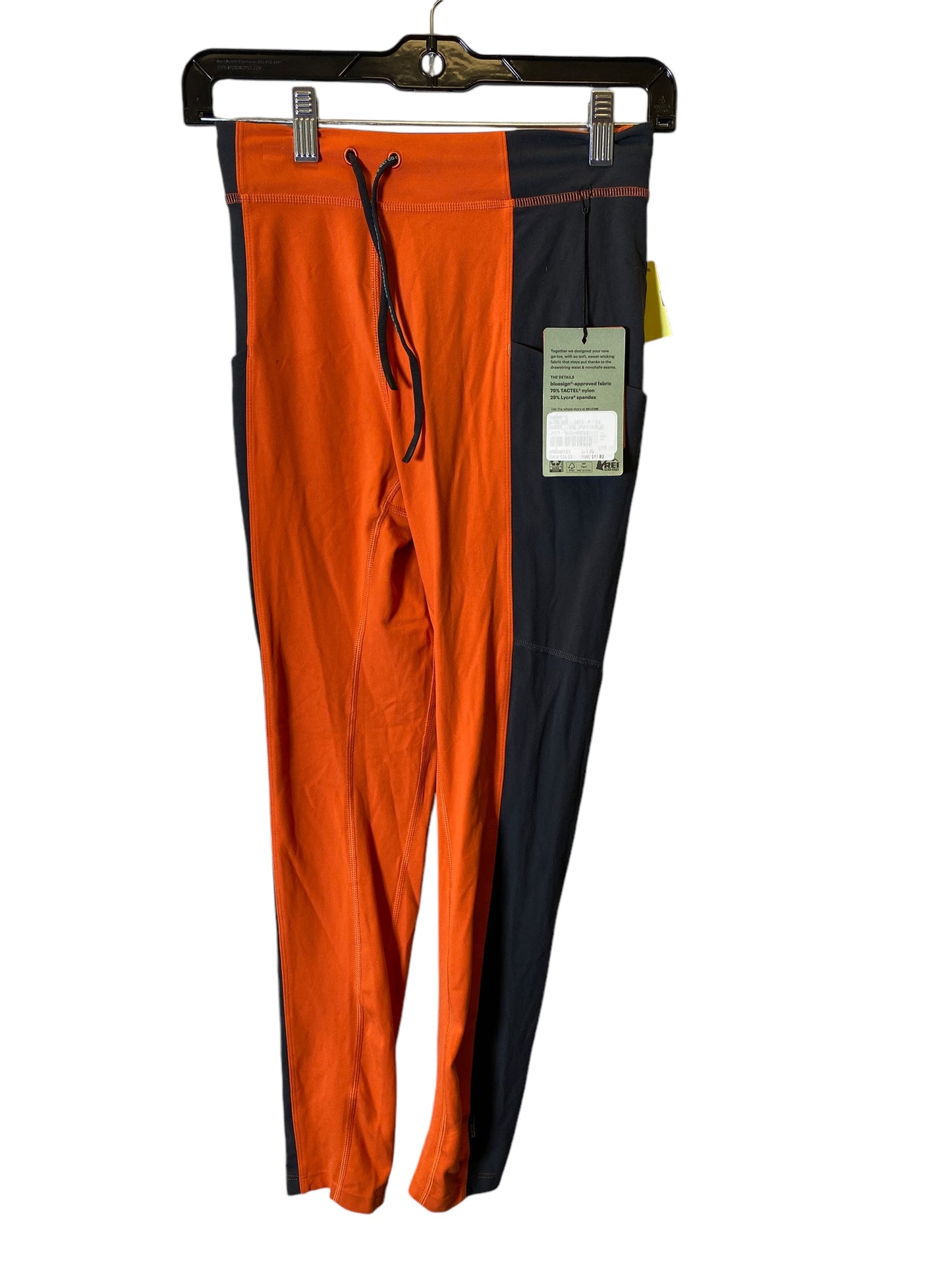 Athletic Leggings By Cmc In Black & Orange, Size: S