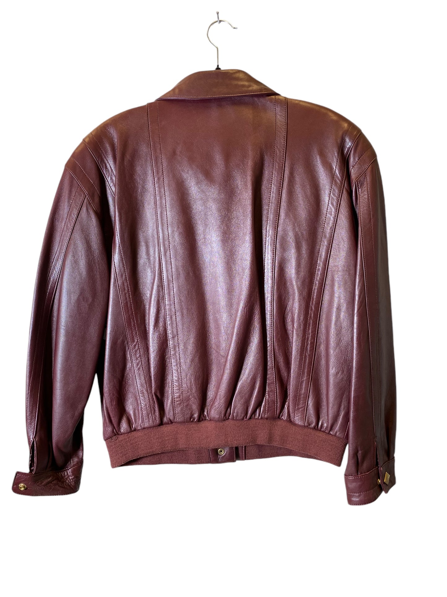 Jacket Leather By Preston And New York In Red, Size: L