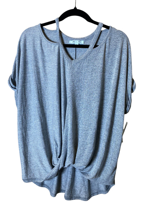 Sweater Short Sleeve By She + Sky In Grey, Size: L