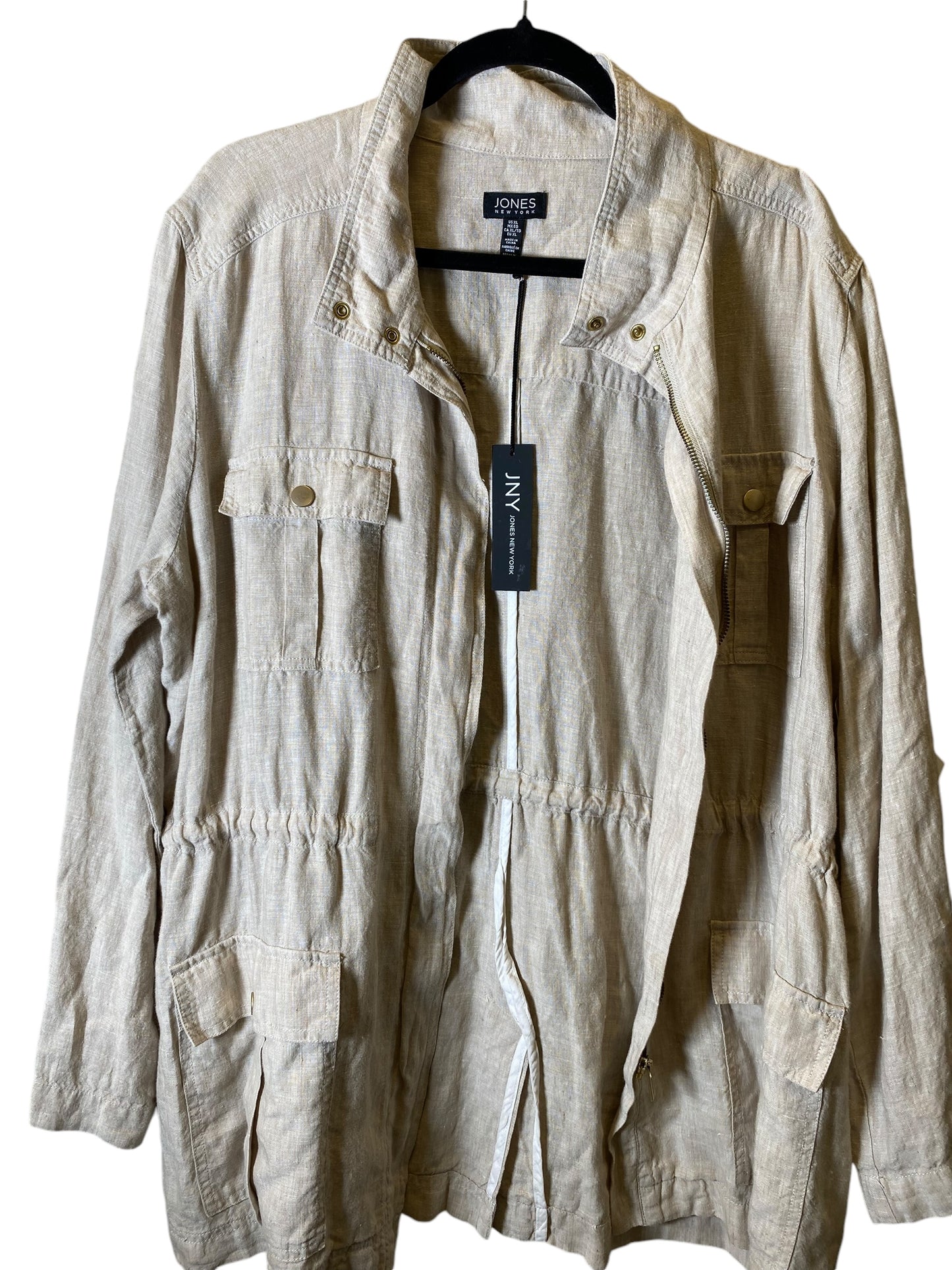 Jacket Utility By Jones New York In Beige, Size: Xl