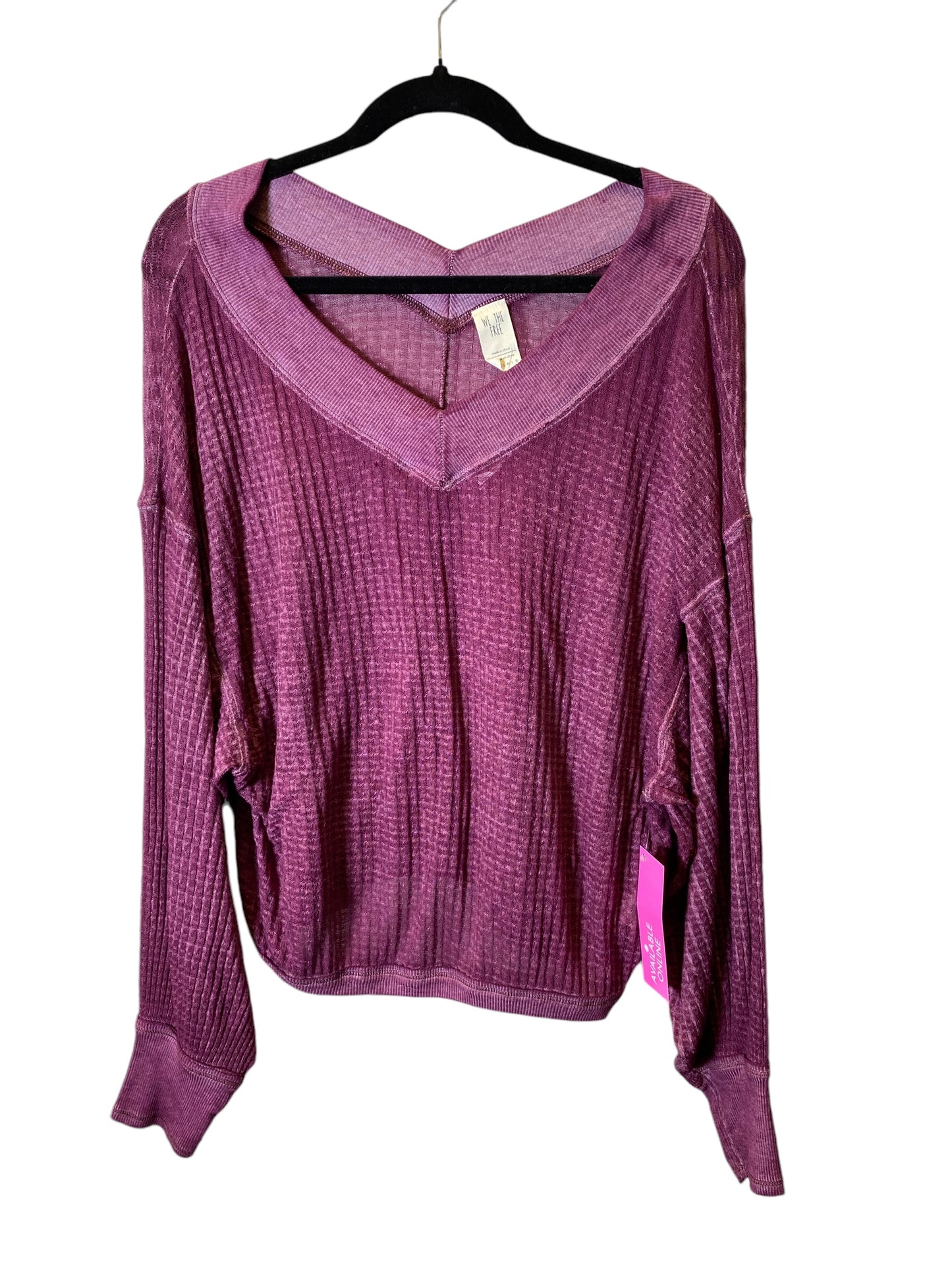 Top Long Sleeve By We The Free In Purple, Size: Xs