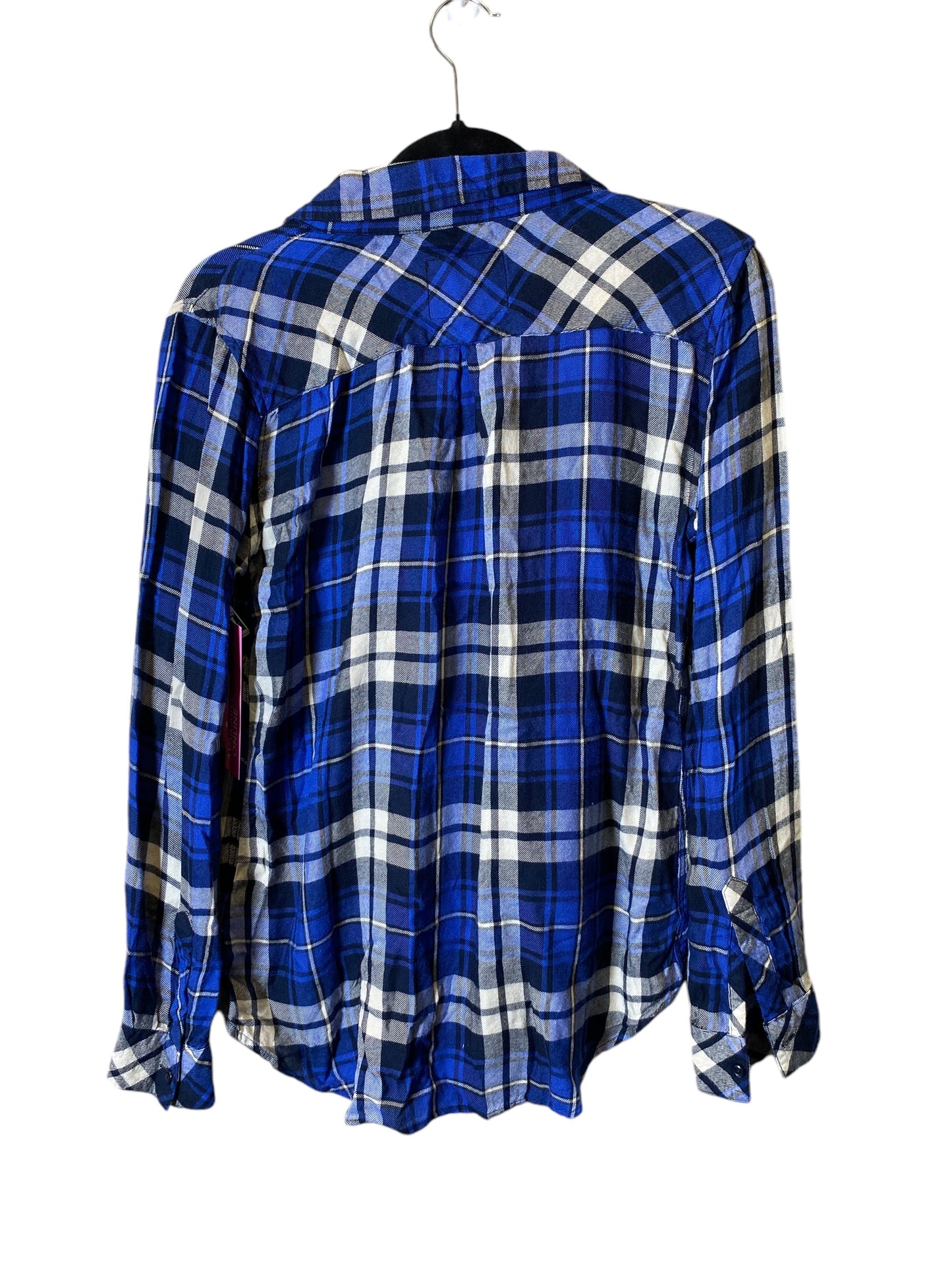 Blouse Long Sleeve By Rails In Plaid Pattern, Size: S