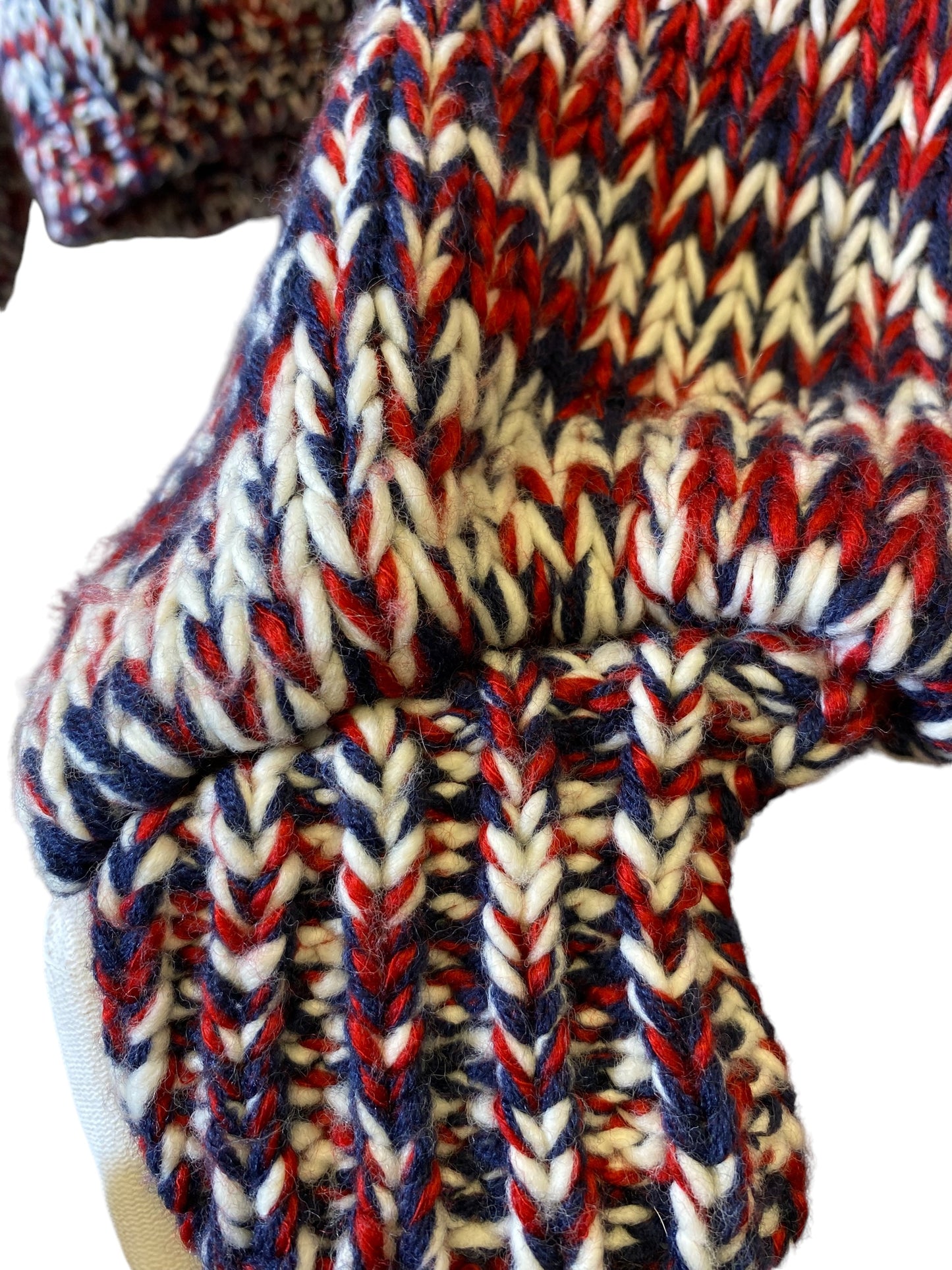 Sweater By Cmc In Blue & Red & White, Size: M