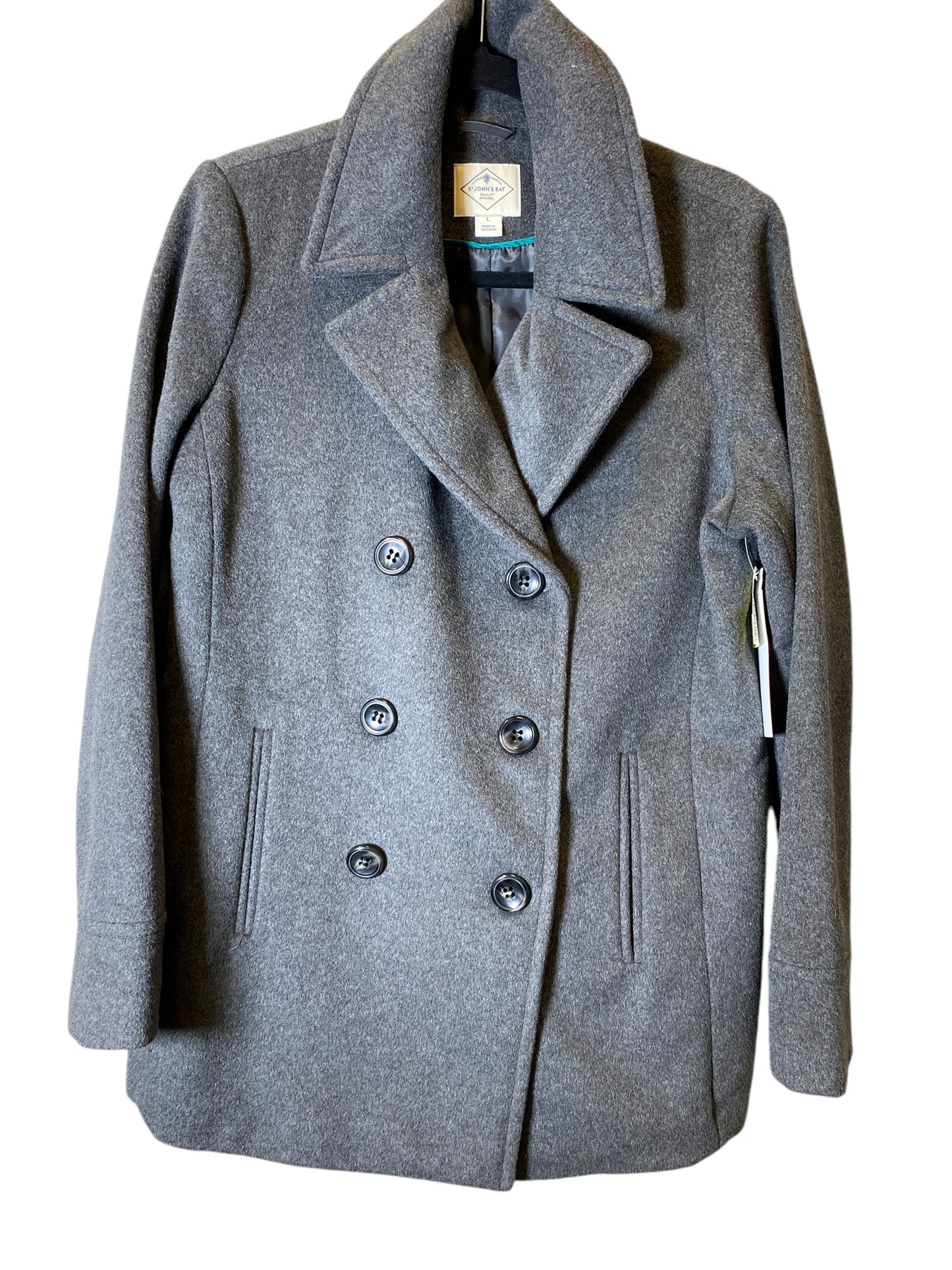 Coat Peacoat By St Johns Bay In Grey, Size: L