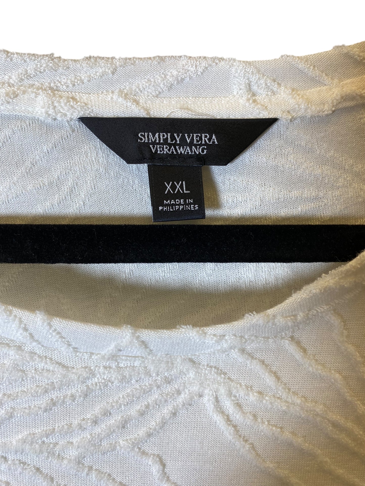 Top Long Sleeve By Simply Vera In White, Size: 2x