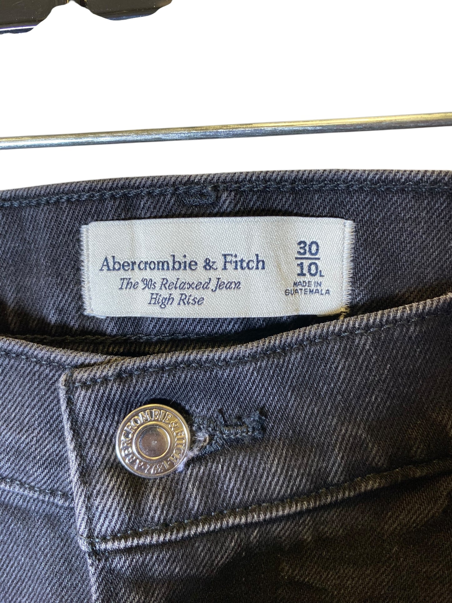 Jeans Wide Leg By Abercrombie And Fitch In Grey, Size: 10