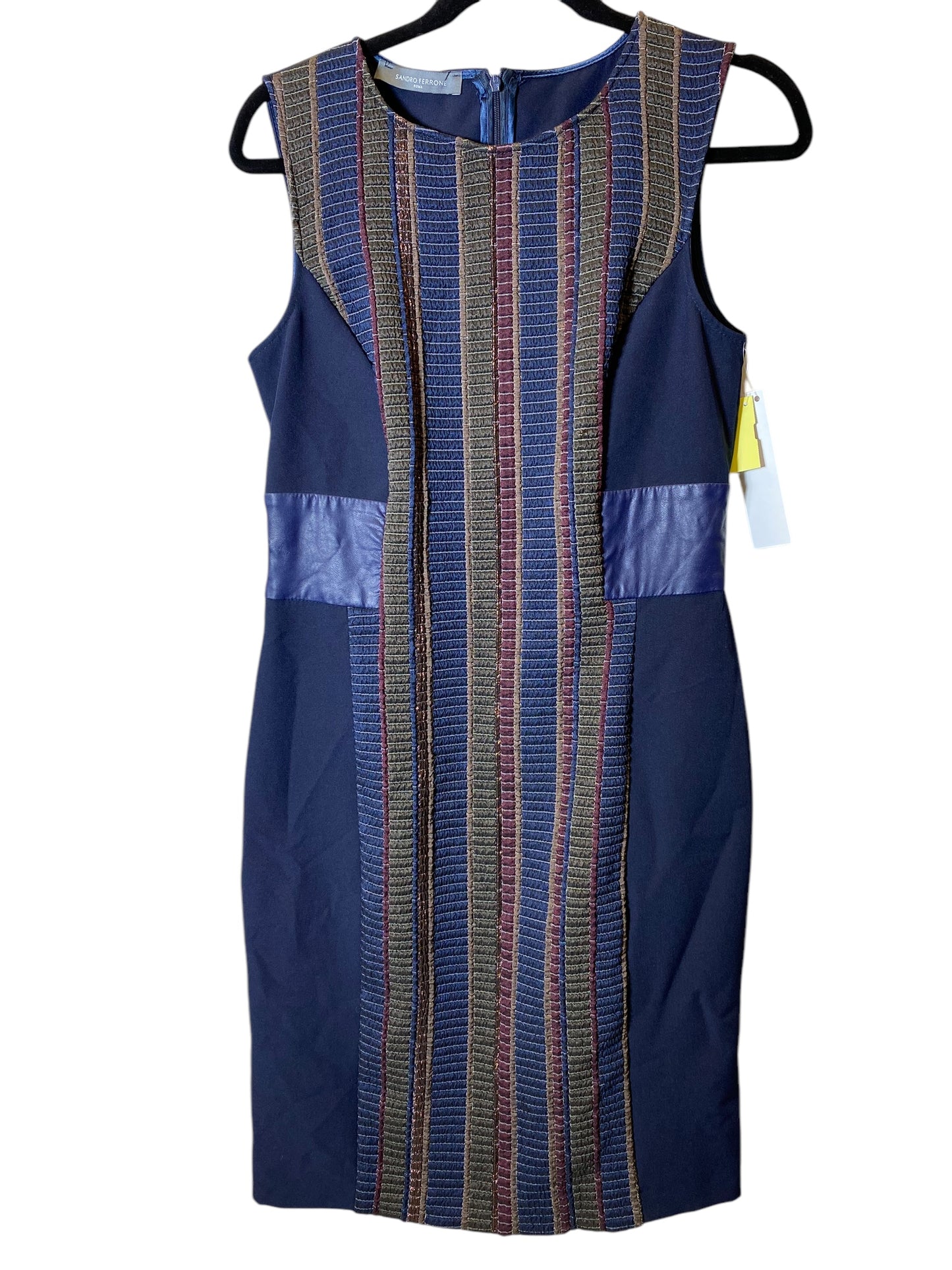 Dress Casual Midi By Sandro In Navy, Size: S