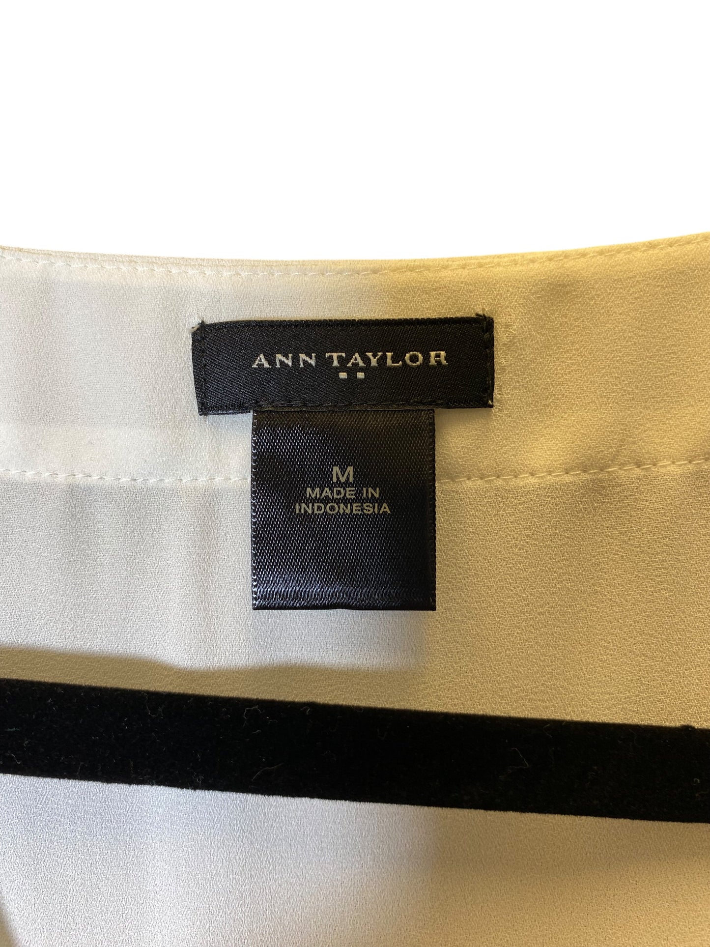 Top Long Sleeve By Ann Taylor In Cream, Size: M