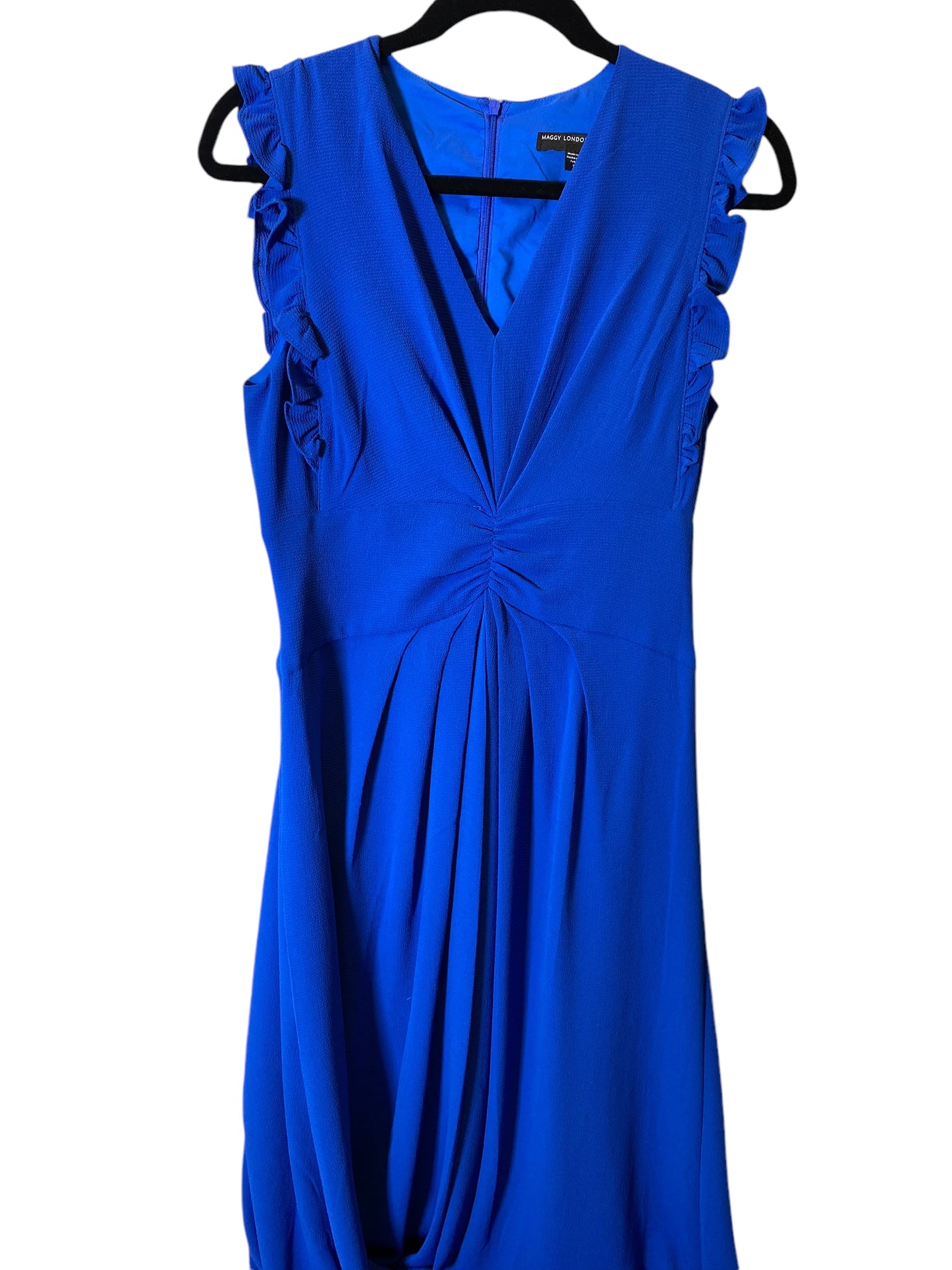 Dress Casual Midi By Maggy London In Blue, Size: S