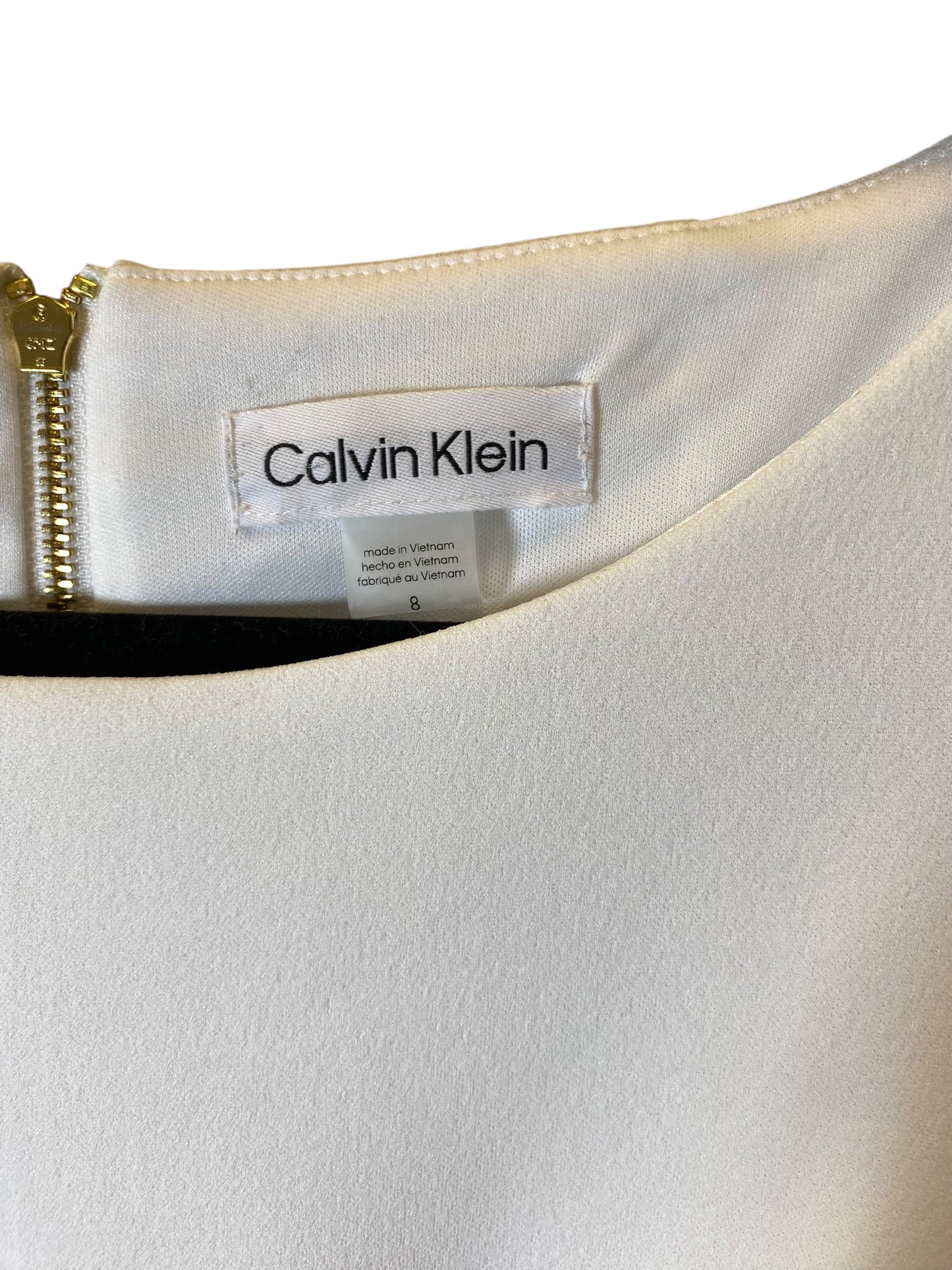 Dress Work By Calvin Klein In White, Size: M