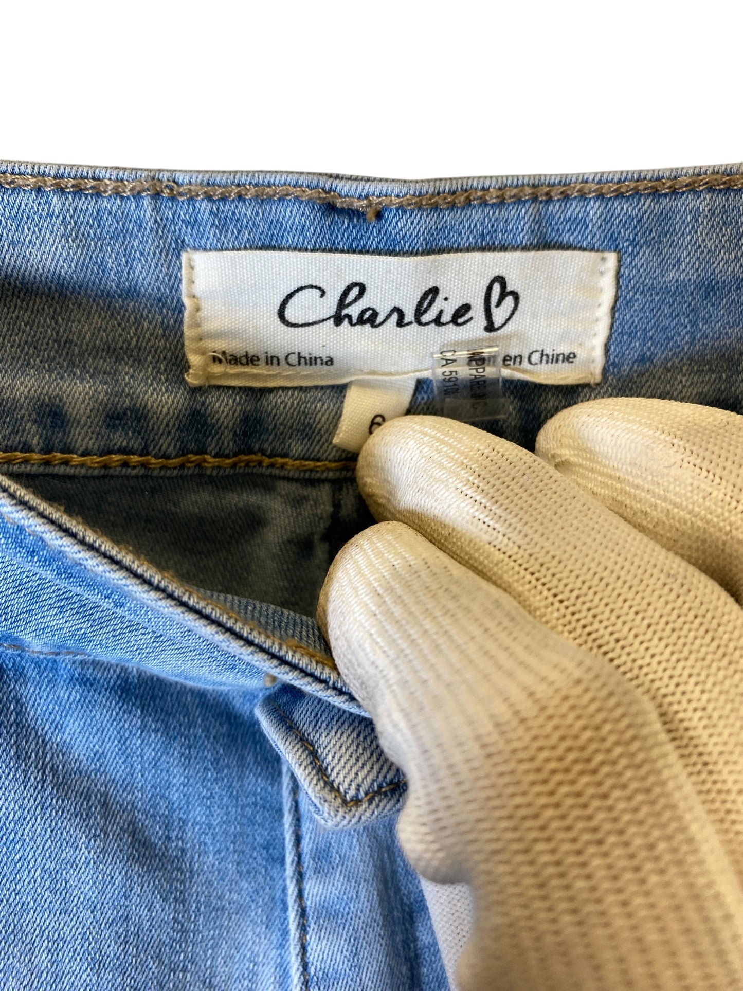 Jeans Straight By Charlie B In Ombre Print, Size: 6