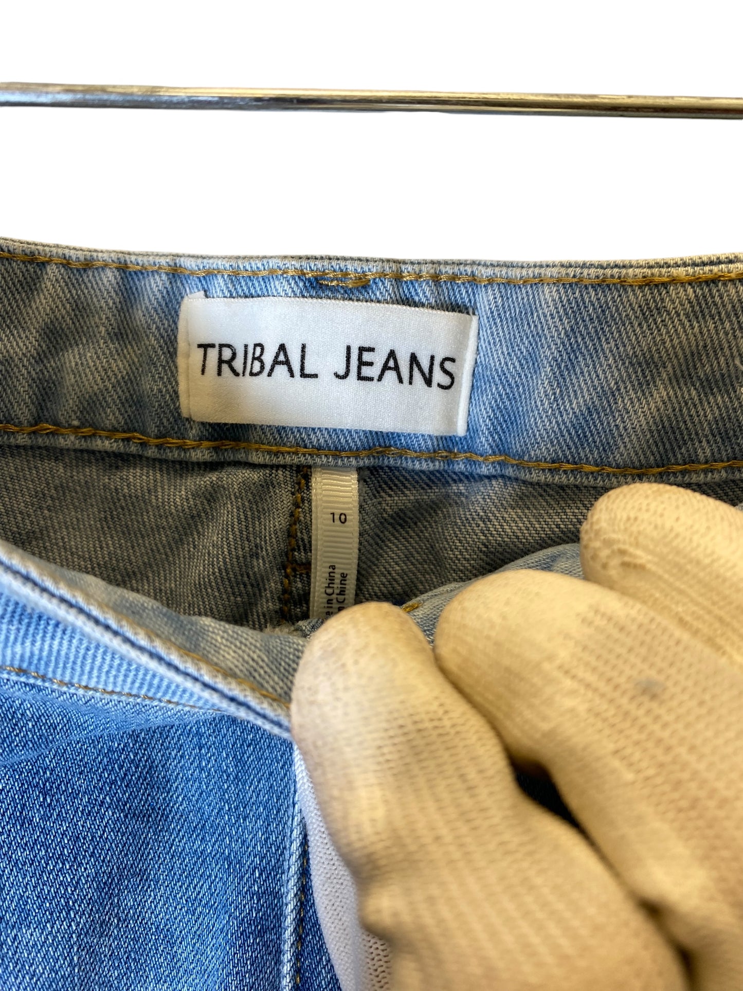 Jeans Cropped By Tribal In Blue, Size: 10