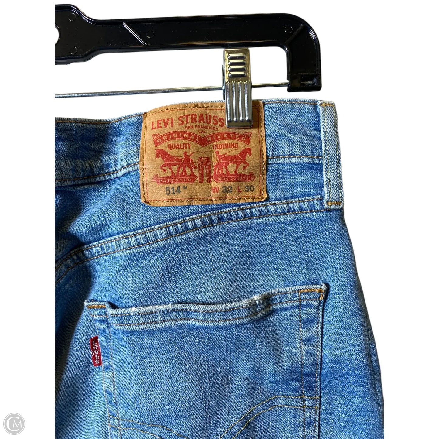 Jeans Straight By Levis In Blue, Size: 14