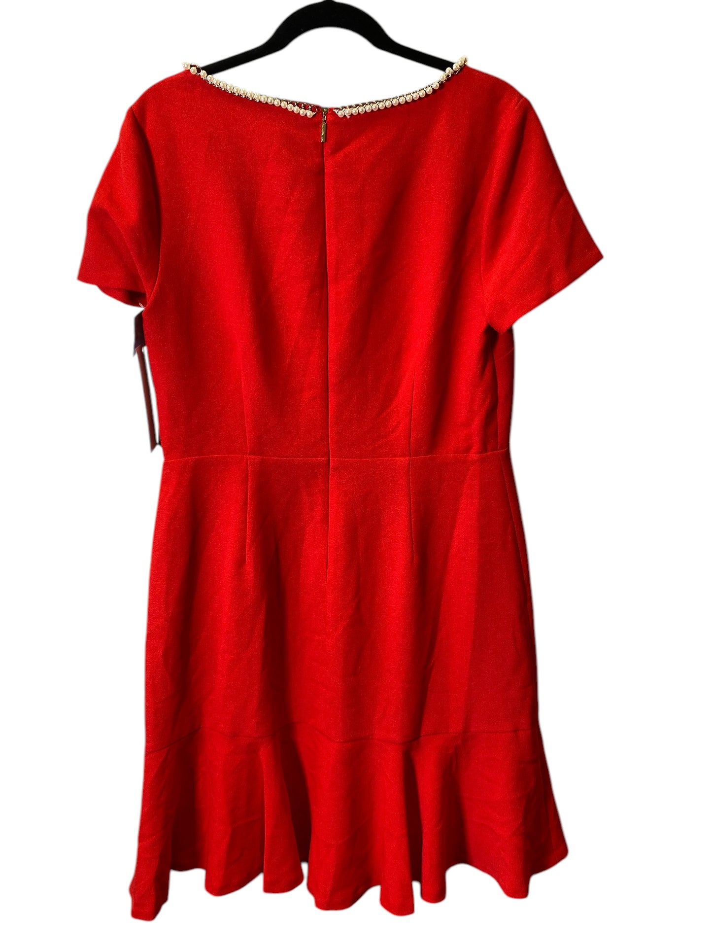 Dress Designer By Karl Lagerfeld In Red, Size: L