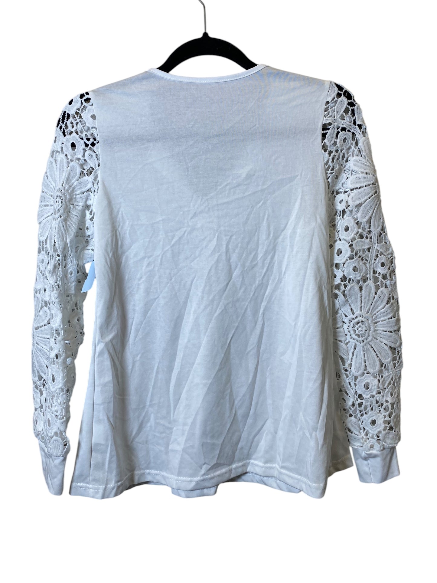 Top Long Sleeve By Cmc In White, Size: M