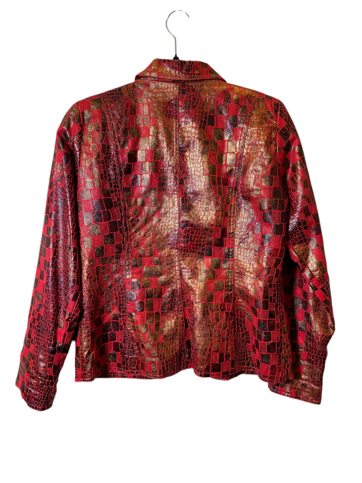 Jacket Other By Bamboo Traders In Gold & Red, Size: S