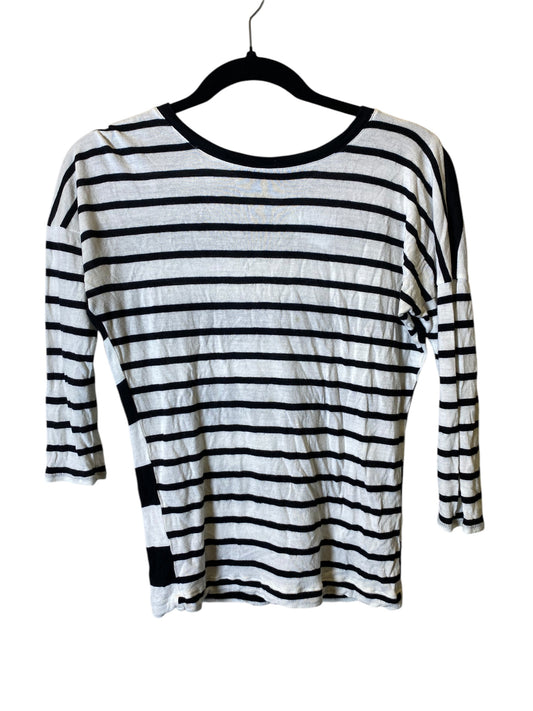 Top Long Sleeve By Club Monaco In Striped Pattern, Size: Xs