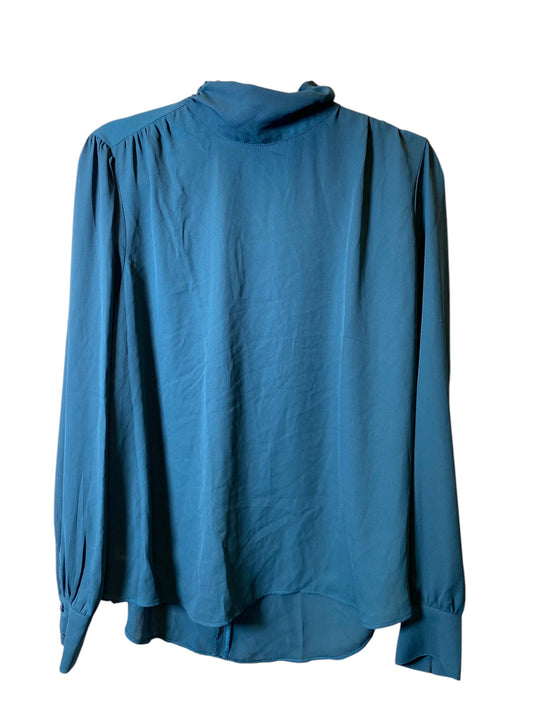 Top Long Sleeve By Ann Taylor In Teal, Size: L