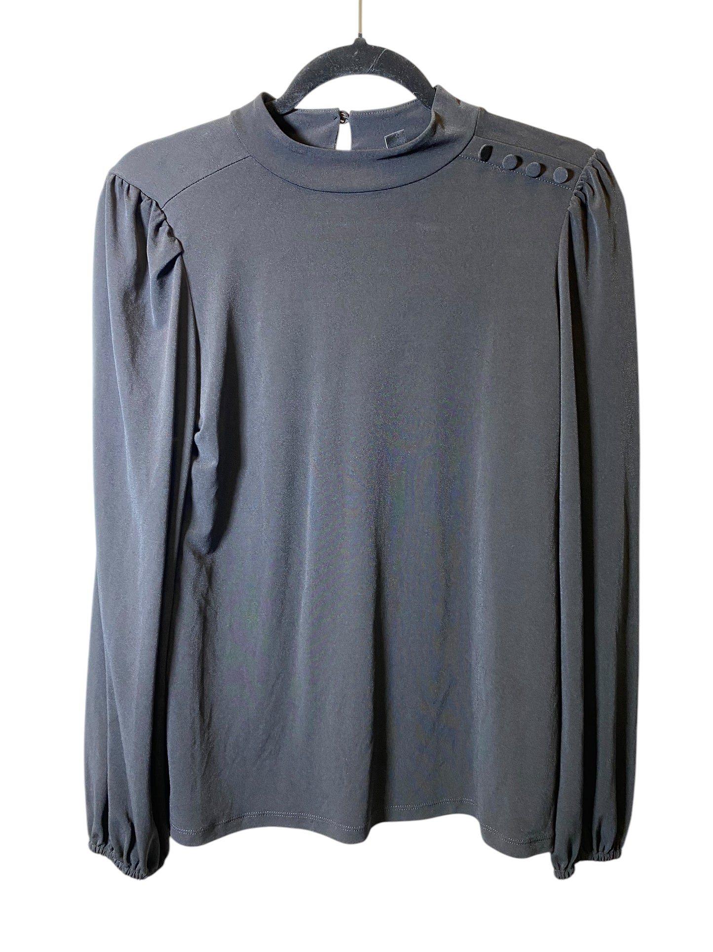 Top Long Sleeve By Ann Taylor In Black, Size: M