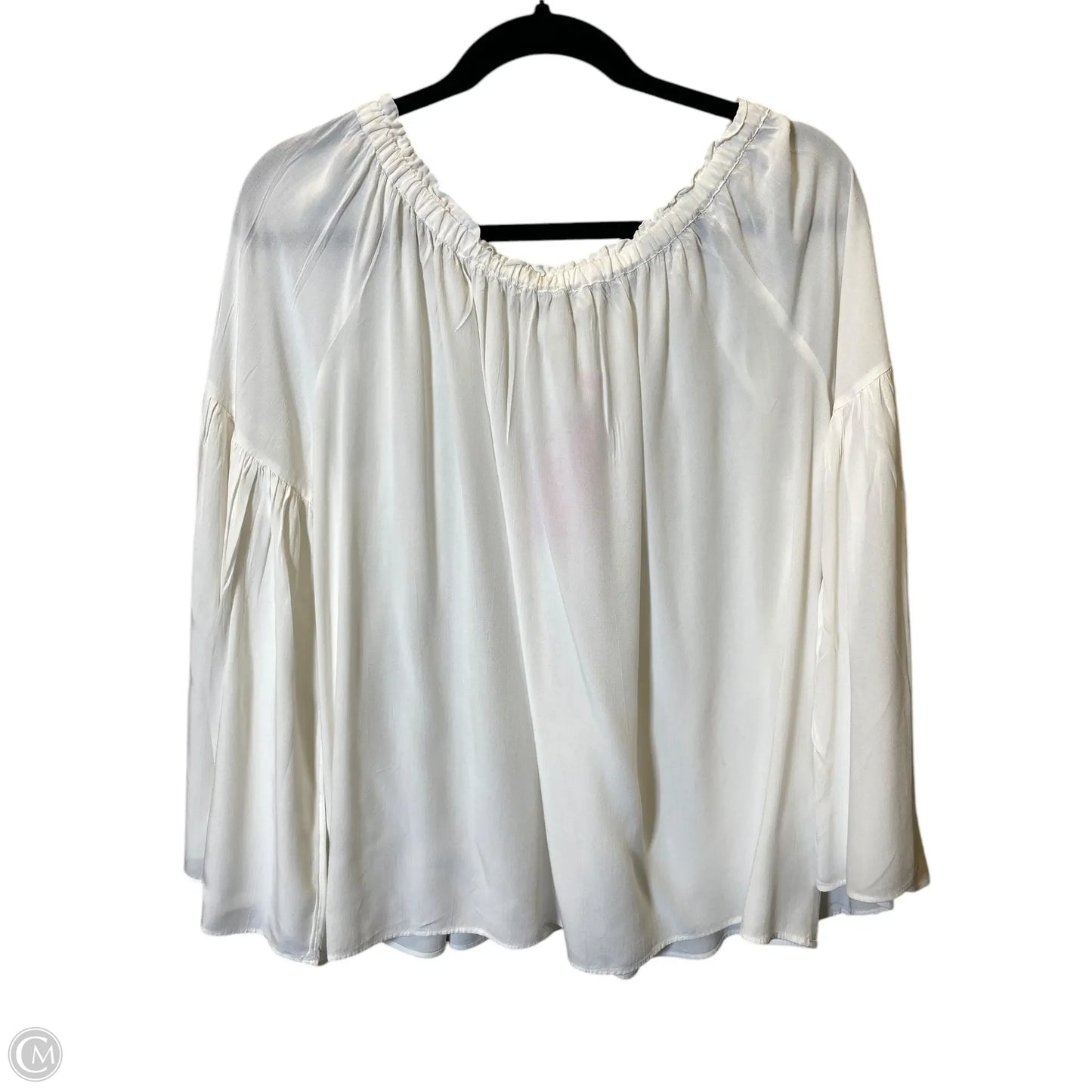 Top Long Sleeve By Loft In White, Size: M