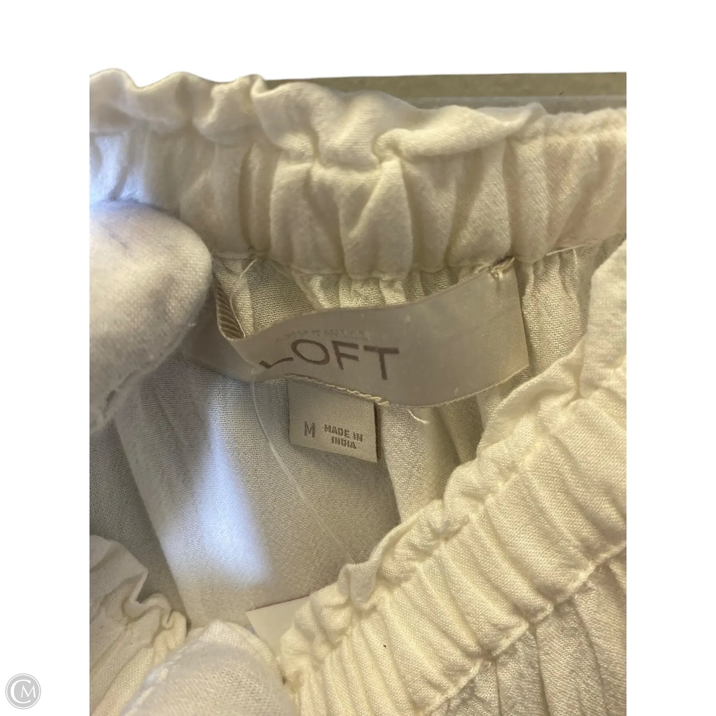 Top Long Sleeve By Loft In White, Size: M